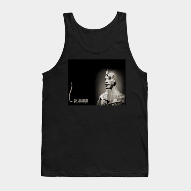 pharaoh Akhenaten, vintage art photo Black and white (rectangular)) Tank Top by art-of-egypt